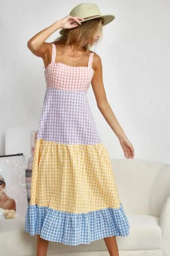 BiBi Color Block Tiered Gingham Dress 20 BiBi Color Block Tiered Gingham Dress -Sydney So Sweet 007bcae2f8564709abd1d096f11367bd Max Origin