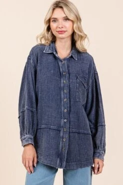 Mittoshop Textured Collared Neck Long Sleeve Shirt -Sydney So Sweet 0092b1fa cdb6 44bf a6e9 a2328e301cf5 Min