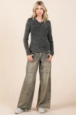 Mittoshop Washed Wide Leg Jeans With Pockets -Sydney So Sweet 00f9d0d7 f45f 4518 8f8f 640338132f35 Min