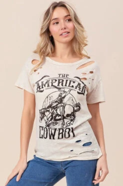 BiBi Cotton Slub Laser Top American Cow Boy Graphic -Sydney So Sweet 019307ef15ae4ec3bab053e636fa61bd Max Origin
