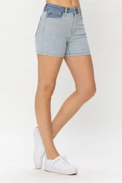 Judy Blue Full Size Color Block Denim Shorts -Sydney So Sweet 03ec5f16 0439 4dc9 8954 e8926507769f Max