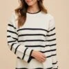 Annie Wear Side Slit Striped Round Neck Sweater -Sydney So Sweet 0493ddfb 1861 4c0a a160 7ee8073f385a Max