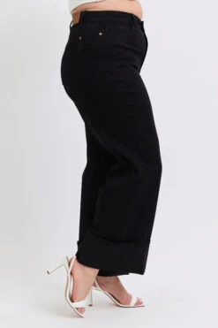 Judy Blue Full Size High Waist Reto Wide Leg W/ Cuff Plus Size -Sydney So Sweet 071a6bd7 8846 48c9 9835 e141b36df7ee Max Origin