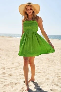 Davi & Dani Smocking Halter Neck Tie Open Back Mini Dress 20 Davi & Dani Smocking Halter Neck Tie Open Back Mini Dress -Sydney So Sweet 09927edeec2e49d48f1435ec9ebd81de Max Origin