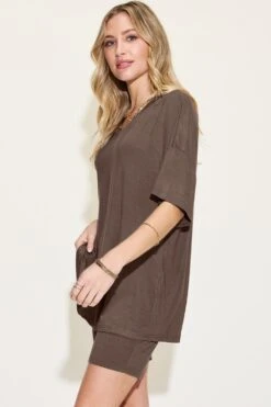 Basic Bae Full Size V-Neck Drop Shoulder T-Shirt And Shorts Set -Sydney So Sweet 09c62c6f a96c 4ee8 9d26 06b429849ced Max