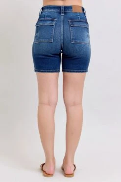 Judy Blue Full Size High Waist Bermudas Jeans W/ Back Flap Pockets Plus Size -Sydney So Sweet 09dd56a63f1f48f09d95eb69c0ab3fcd Max Origin