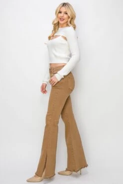 RISEN Bailey Full Size High Waist Side Slit Flare Jeans -Sydney So Sweet 09ed80fb ec4a 4175 938a 924cb48b284a Max
