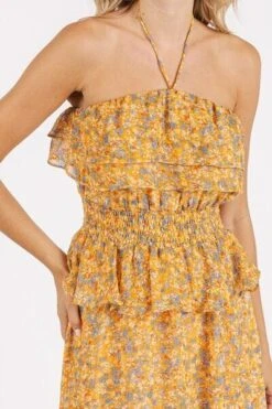 Mittoshop Ruffled Smocked Floral Halter Neck Maxi Dress -Sydney So Sweet 0a417077 9a29 45e3 b6f9 b049726ab720 Min