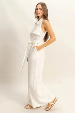 HYFVE Sleeveless Tie Waist Wide Leg Jumpsuit -Sydney So Sweet 0a90af73 0621 441b b37e e8fcf478c5af Max Origin