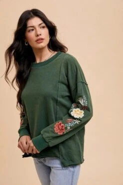 Annie Wear Embroidered Long Sleeve French Terry Top -Sydney So Sweet 0aea9eff 43de 4584 8966 99e28d58738f Max