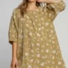 Umgee Raw Hem Floral Print Round Neck Denim Dress -Sydney So Sweet 0c7d2173 1e85 49f3 9ac6 03dcaab2815f Max