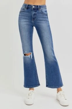 RISEN Full Size Distressed High Rise Crop Flare Jeans -Sydney So Sweet 0e6035e8 57f0 4169 b0dd 50be1941290d Max