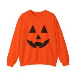 Jack-O-Lantern Face Unisex Heavy Blend Crewneck Embroidered Sweatshirt -Sydney So Sweet 12414016933666996149 2048