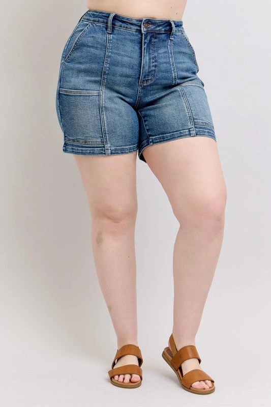 Judy Blue Full Size High Rise Denim Shorts Plus Size 8 Judy Blue Full Size High Rise Denim Shorts Plus Size - Image 6