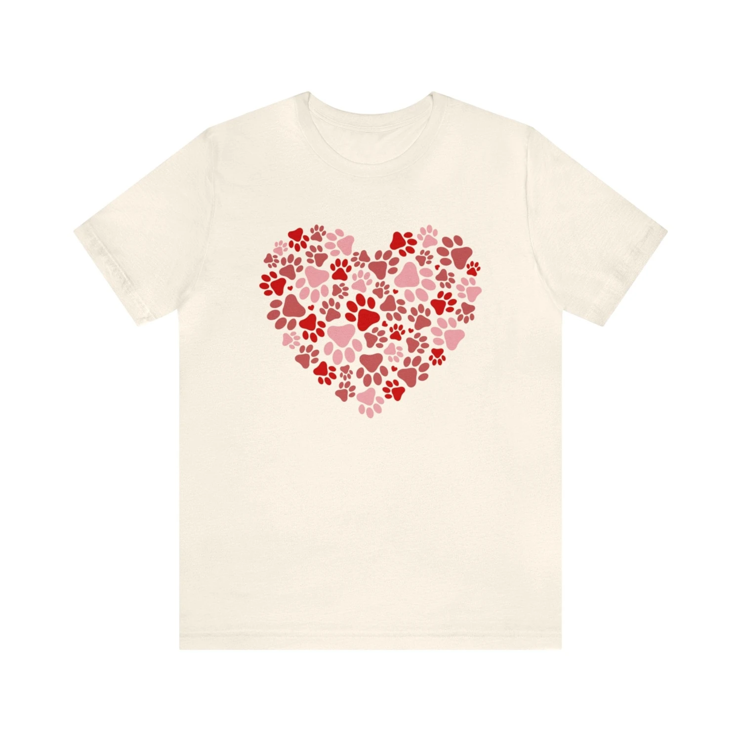 Dog Paw Heart Dog Mom Valentine's Day Short Sleeve Graphic T-Shirt 6 Dog Paw Heart Dog Mom Valentine's Day Short Sleeve Graphic T-Shirt - Image 4