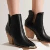 Beast Fashion Pointed Metal-Tip Toe Block Heel Ankle Boots -Sydney So Sweet 129c586e 3ada 433f abc4 9d99f5e1f5c1 Max