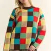 Davi & Dani Color Block Checkered Dropped Shoulder Sweater -Sydney So Sweet 13221332 5378 4812 ad0a 799b20c78f2f Max