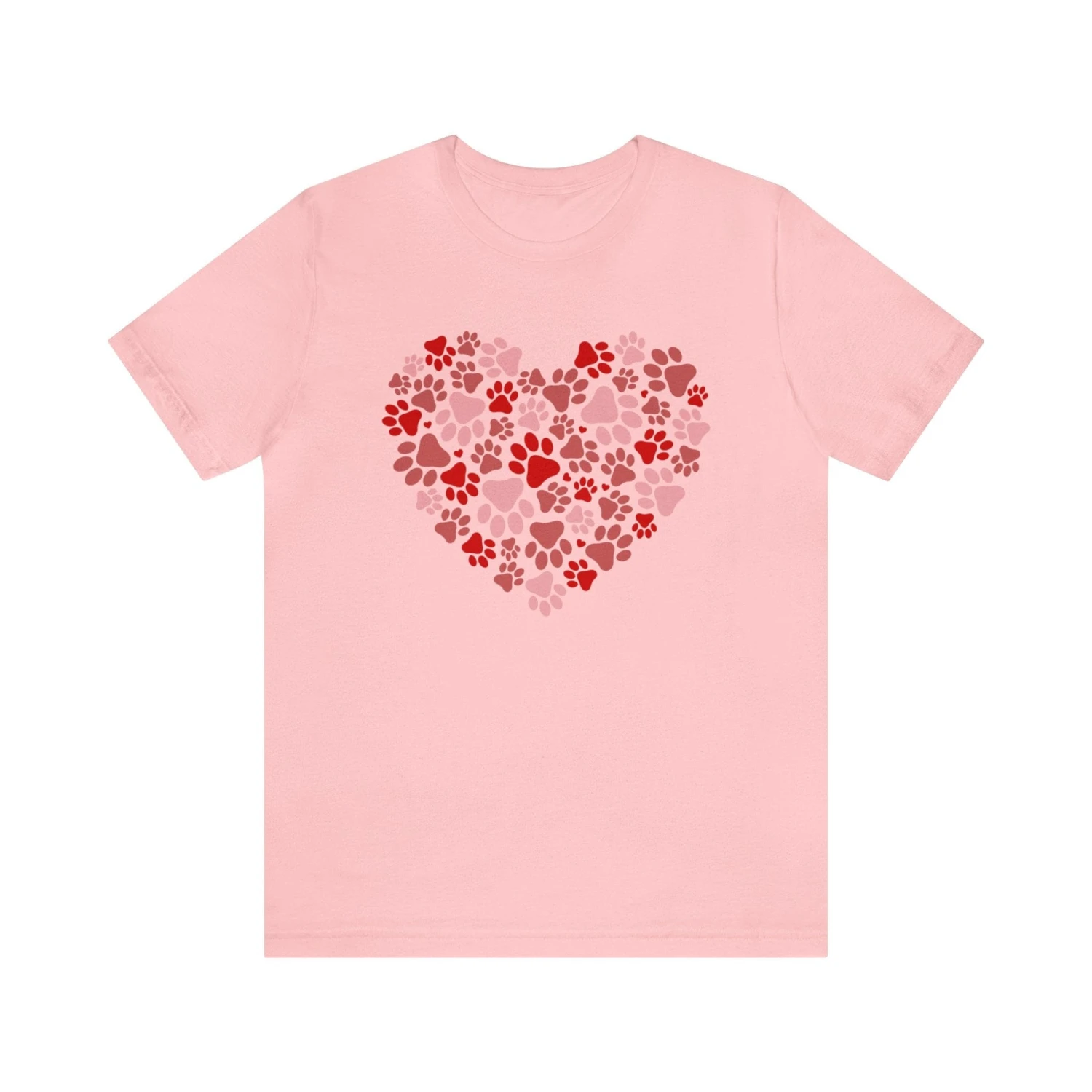 Dog Paw Heart Dog Mom Valentine's Day Short Sleeve Graphic T-Shirt 11 Dog Paw Heart Dog Mom Valentine's Day Short Sleeve Graphic T-Shirt - Image 9