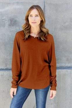 Double Take Full Size Round Neck Long Sleeve Top -Sydney So Sweet 14ec2ef2 06a1 4b54 991c 6dd9e3d891a9 Min