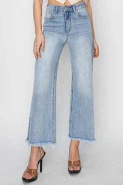 RISEN High Rise Crop Wide Fray Hem Jeans -Sydney So Sweet 151d521c 4348 47a2 aeb3 885772fcb05a Max