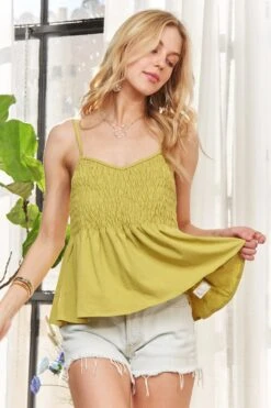 ADORA Cutesy Washed Smocking Tank Top -Sydney So Sweet 15d1068e0fc84878942c0d0b6ff60dd8 Max Origin