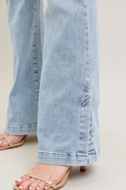 Judy Blue Full Size Tummy Control Vintage Wash Side Slit Slim Boot Jeans Plus Size -Sydney So Sweet 175678fa 994b 457c af6a d814d13d3b89 Max