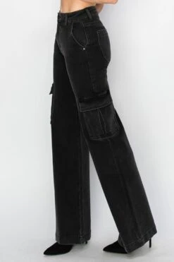 Risen Full Size High Rise Wide Leg Cargo Jeans -Sydney So Sweet 1766ce69 a199 4bf0 a1c9 3ae3a5605c05 Max