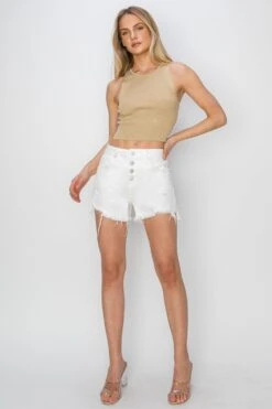 RISEN Button Fly Frayed Hem Denim Shorts -Sydney So Sweet 1796123b ab6c 4a0f b829 c19d0f6dfeb8 Max