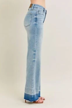 Judy Blue Full Size Mr Release Hem Wide Leg Jeans Plus Size -Sydney So Sweet 198b68788aa143dfb25feb3841888d32 Max Origin