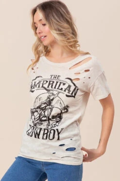 BiBi Cotton Slub Laser Top American Cow Boy Graphic -Sydney So Sweet 19a3c6c74fbf4c98970e296fd7469171 Max Origin