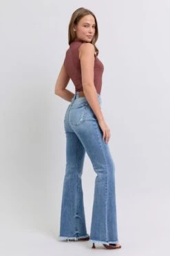 Judy Blue Full Size Raw Hem High Rise Bootcut Jeans -Sydney So Sweet 19ac18e5 e22f 4021 a98d 552ce319a674 Max