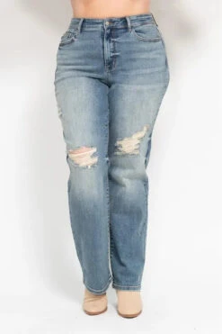 Judy Blue Full Size High Waist Distressed Dad Jean Plus Size -Sydney So Sweet 1a84d246 4680 415e 88d1 1fc4017be66b Max Origin