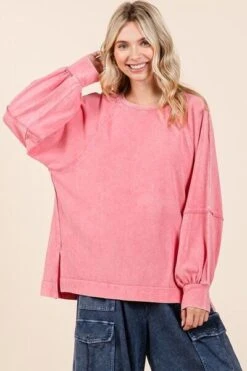 Mittoshop Mineral Wash Raglan Long Sleeve Oversized Top -Sydney So Sweet 1ae77d95 66f4 470c af3d 214dacfb1f31 Min