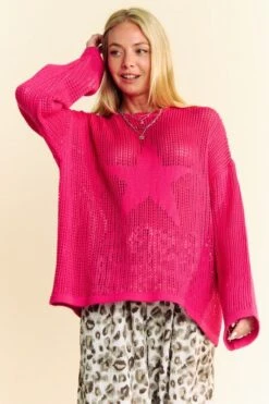 Davi & Dani Star Front Crochet Drop Shoulder Knit Top -Sydney So Sweet 1fee69c8 66c4 4db5 be57 d6258bc39af9 Max