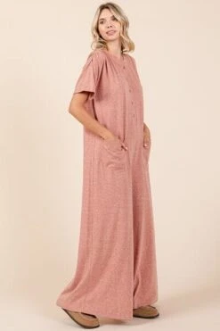 Mittoshop Button Detail Short Sleeve Wide Leg Jumpsuit -Sydney So Sweet 202162bf ed08 45a0 bf22 49799ad76949 Min