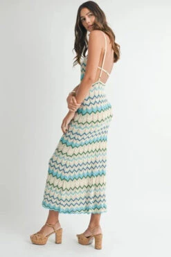 MABLE Lightweight Pointelle Chevron Knit Maxi Dress -Sydney So Sweet 2055c859c33a499198404481ac20ddb8 Max Origin