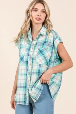 Mittoshop Mineral Wash Plaid Button Down Shirt -Sydney So Sweet 2162a12c ce63 4ca5 9dac 008dc4959634 Min