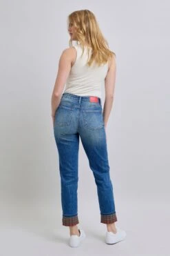 Judy Blue Full Size Plaid Print Cuff Straight Leg Jeans With Pockets -Sydney So Sweet 23bb0b3e e236 42f5 b840 4dbcd6a927e5 Max