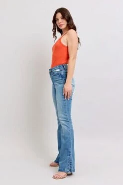 Judy Blue HW Tummy Control Vintage Wash Side Slit Slim Boot Jeans -Sydney So Sweet 243d8317 de34 4296 82fb 41c52baee33e Min