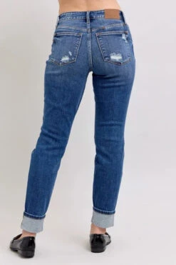 Judy Blue Full Size Mid Rise Boyfriend Destroy Jeans With Yoke Pockets And Faux Selvedge Cuff Plus Size -Sydney So Sweet 24e0d5015de643808d3507366c5ce7b0 Max Origin