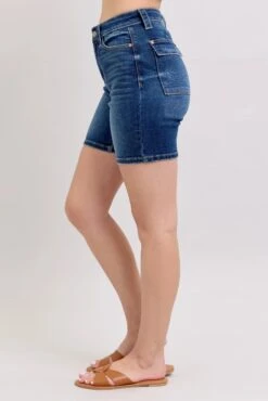 Judy Blue Full Size High Waist Bermudas Jeans W/ Back Flap Pockets Plus Size -Sydney So Sweet 25f352f3cd3f43f9b2bc17881c86ac90 Max Origin