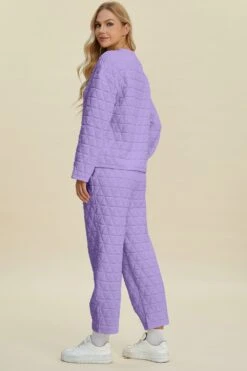 Double Take Full Size Texture Round Neck Long Sleeve Top And Pants Set -Sydney So Sweet 26ecc5a6 af96 48c2 8ee6 15df7dcefa2f Max