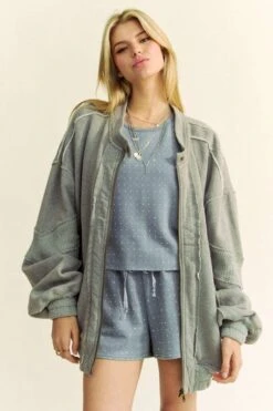 Davi & Dani Exposed Seam Zip Up Dropped Shoulder Jacket -Sydney So Sweet 2832357b 8cf0 40f9 8a1e c4351e0ef7e8 Max