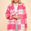 Davi & Dani Plaid Open Front Drop Shoulder Longline Coat -Sydney So Sweet 2a5b752f e831 4140 8bd5 6000a103b2f4 Max