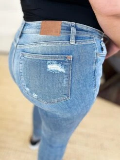 Judy Blue Full Size Mid Rise Destroy & Cuff Skinny Jeans -Sydney So Sweet 2ae372d6 e00c 4a66 9459 65e030467ac6 Max