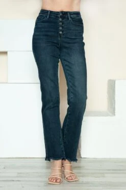Judy Blue Full Size Button Fly Hem Destroy Straight Jeans -Sydney So Sweet 2c6e5590 29ba 4dc8 82af f0f048f136ea Max