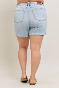 Judy Blue Full Size Frayed Hem High Rise Denim Shorts With Pockets Plus Size -Sydney So Sweet 2d21956d 2737 4e76 8af1 f9c279373cbf Max