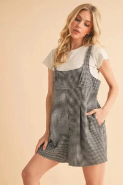 Aemi+Co Plaid Square Neck Romper -Sydney So Sweet 2d323f9185f34139bf9ce7c6906b267f Max Origin