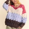 Davi & Dani Wavy Texture Color Block V-Neck Sweater -Sydney So Sweet 2f00bbc2 8193 4d60 94fc cc7a1888a55b Max