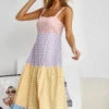 BiBi Color Block Tiered Gingham Dress 2 BiBi Color Block Tiered Gingham Dress -Sydney So Sweet 2f9d118d99554e059b7f44d50fb75519 Max Origin
